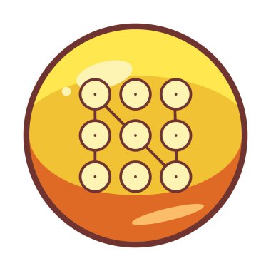 Desen ağ simgesi, vektör illüstrasyonu