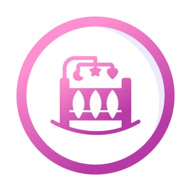  Beşik simgesi vektör illüstrasyonu