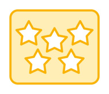 Beş Yıldız derecelendirme konsepti vektör çizimi