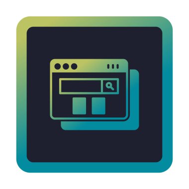 tarayıcı web sayfası simgesi, vektör illüstrasyonu