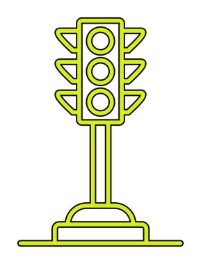 Trafik ışığı web simgesi illüstrasyonu