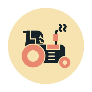 Traktör simgesi web çizimi