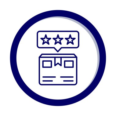 Teslimat kutusu simgesi, vektör illüstrasyonu basit tasarım