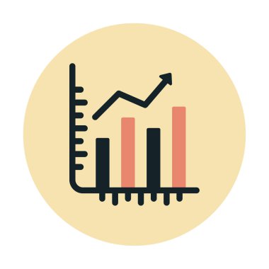 Hisse senetleri büyüyor. Web simgesi basit illüstrasyon