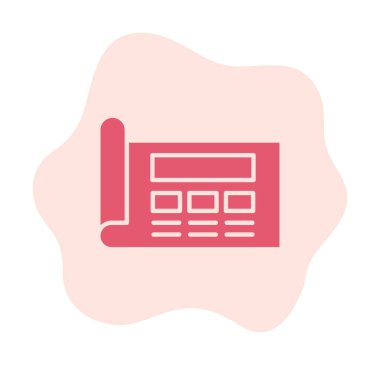 Şablon simgesi, vektör illüstrasyonu basit tasarım