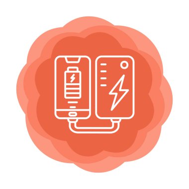 pil simgesi. renk çizgisi çizimi 