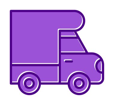 Van düz vektör simgesi