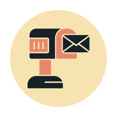 posta kutusu simgesi, vektör illüstrasyonu basit tasarım