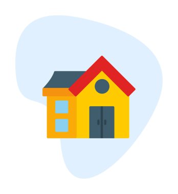 Eve. Web simgesi basit illüstrasyon