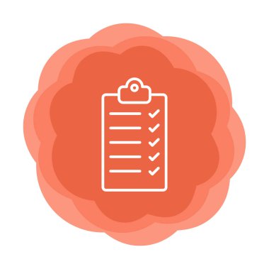 Kontrol listesi vektör simgesi modern basit vektör illüstrasyonu