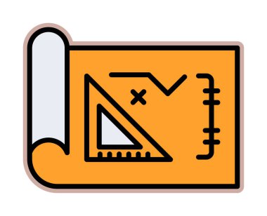 Şablon simgesi, vektör illüstrasyonu basit tasarım