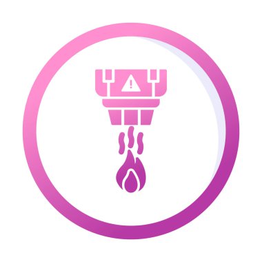 Duman dedektörü web simgesi vektör çizimi