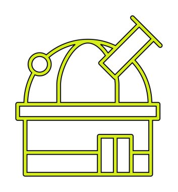 Uzay Gözlemevi simgesinin vektör çizimi                