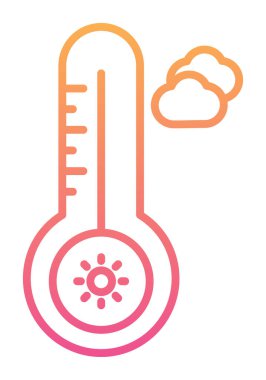 Sıcak Sıcaklık simgesine sahip termometre 