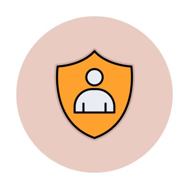 Hesap koruma simgesi vektör illüstrasyonuName