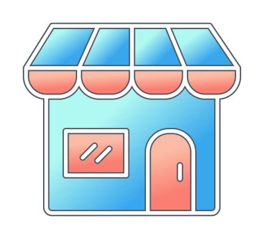 Dükkanı web simge vektör çizim