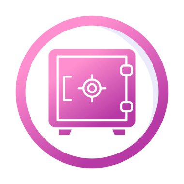 Güvenli simge, loker işareti, vektör illüstrasyonu