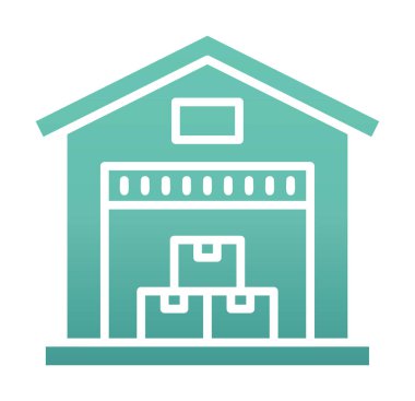 Web için depo vektör simgesinin basit illüstrasyonu