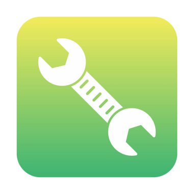 İngiliz anahtarı vektör simgesi, düz biçimli modern iş onarım araçları