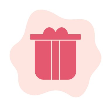 hediye kutusu simgesi, vektör illüstrasyonu  