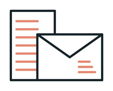 posta simgesi, vektör illüstrasyonu   