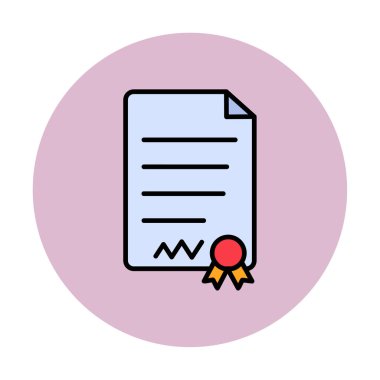 Beyaz arkaplanda diploma vektör illüstrasyonu