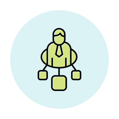 Takım Lideri Bağlantı web simgesi, vektör illüstrasyonu