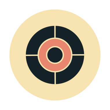 Basit hedef simgesi, hedef, vektör illüstrasyonu