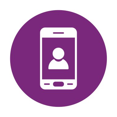 Mobil Kullanıcı simgesi vektör çizimi