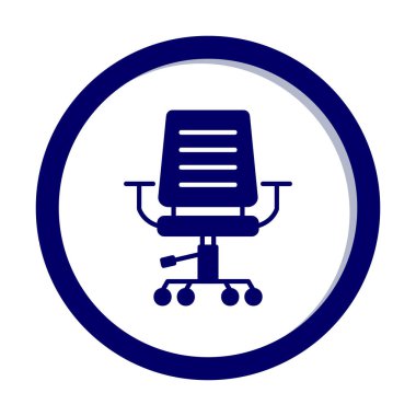 Ofis koltuğu. Web simgesi basit illüstrasyon