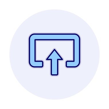 Girdi düz vektör simgesi