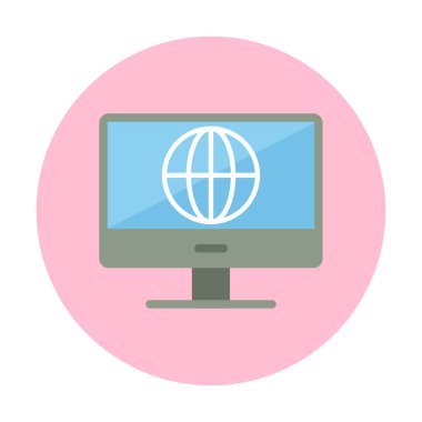 İnternet simgesi vektör illüstrasyonu