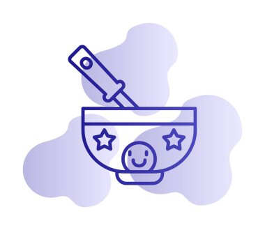 Bebek maması simgesinin vektör illüstrasyonu