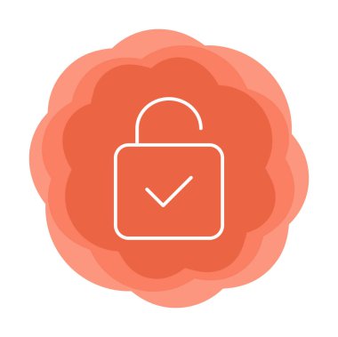 Beyaz arkaplanda asma kilit vektör çizimi