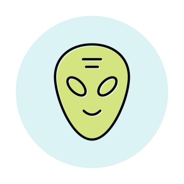 Sevimli uzaylı karakter Vektör illüstrasyonu