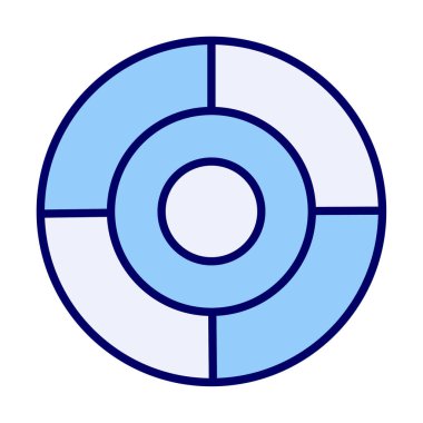 Basit hedef simgesi, hedef, vektör illüstrasyonu