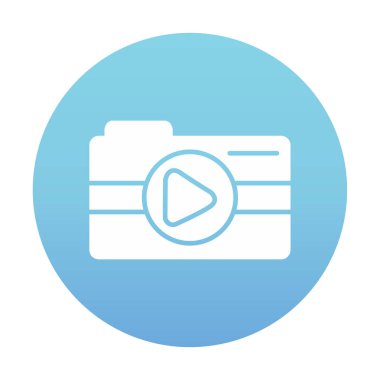Video kamera. Web simgesi basit illüstrasyon 