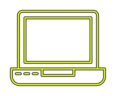 dizüstü bilgisayar simgesi, vektör illüstrasyonu basit tasarım 