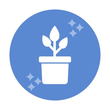 pot simge vektör çizim bitki