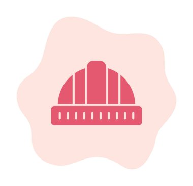 Sabit şapka simge vektör çizim