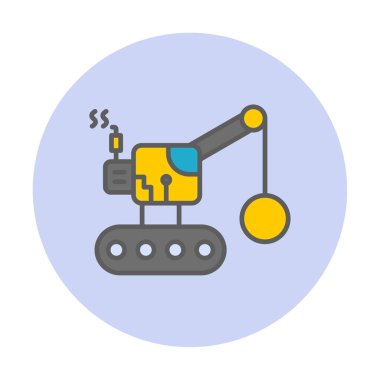 Wrecking Ball simgesi, vektör illüstrasyonu 