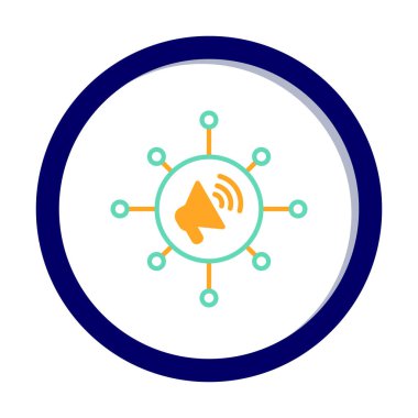 Viral Pazarlama web simgesi vektör illüstrasyonu