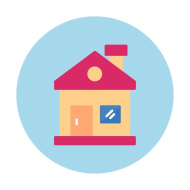 Ev. Web simgesi basit illüstrasyon