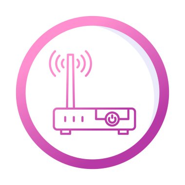 wifi sinyali, Router Aygıt vektör illüstrasyon tasarımı