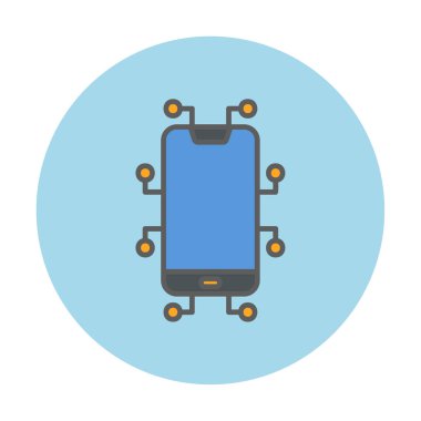 akıllı telefon simgesi, vektör illüstrasyonu basit tasarım