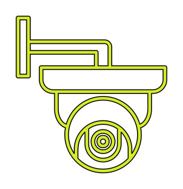 Basit bir CCTV kamera simgesi, vektör illüstrasyonu