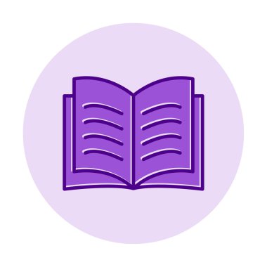 kitap düz simge vektör çizim