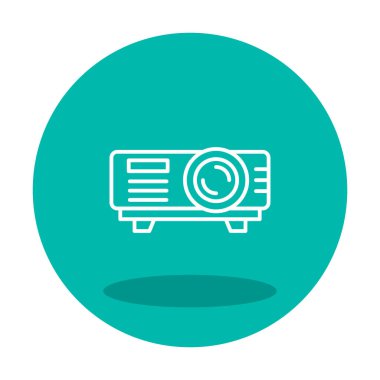 Projektör simgesi basit illüstrasyon vektörü