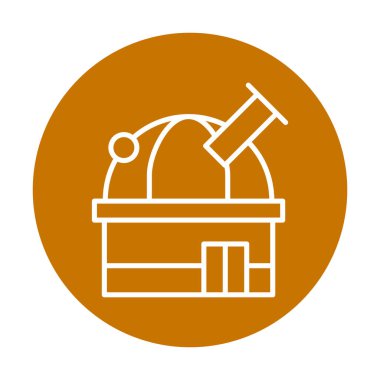 Uzay Gözlemevi simgesinin vektör çizimi                