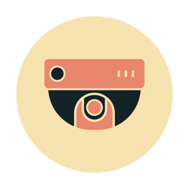 CCTV kamerası. Web simgesi basit illüstrasyon